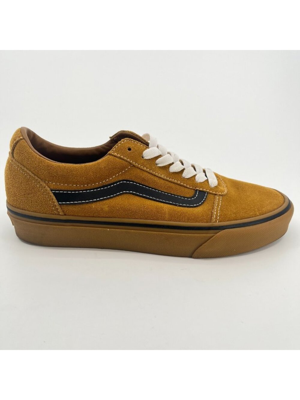Vans Ward Mens Size 7 Gold Brown Gum Athletic Walking Skateboard Shoes Sneakers